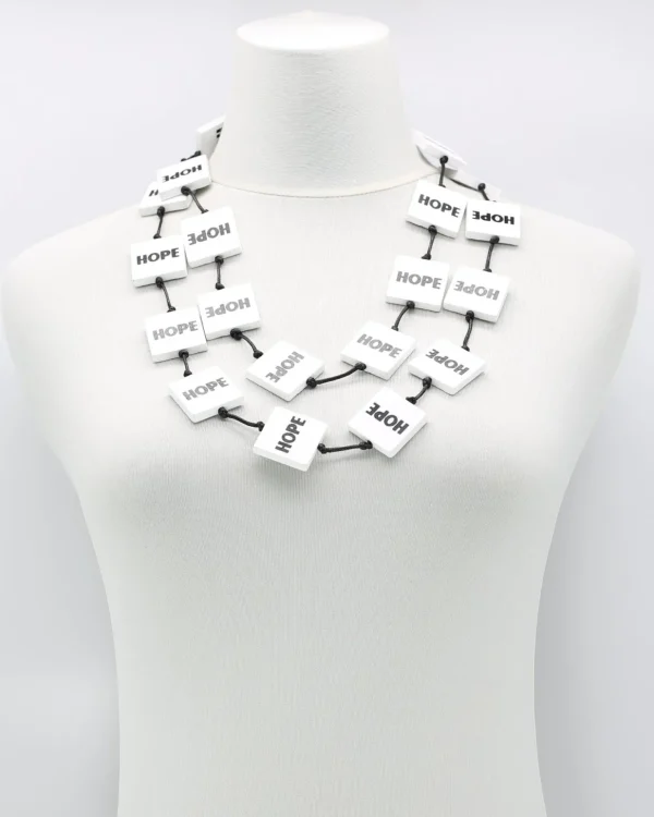 Women Alembika Hope Squares Necklace, White