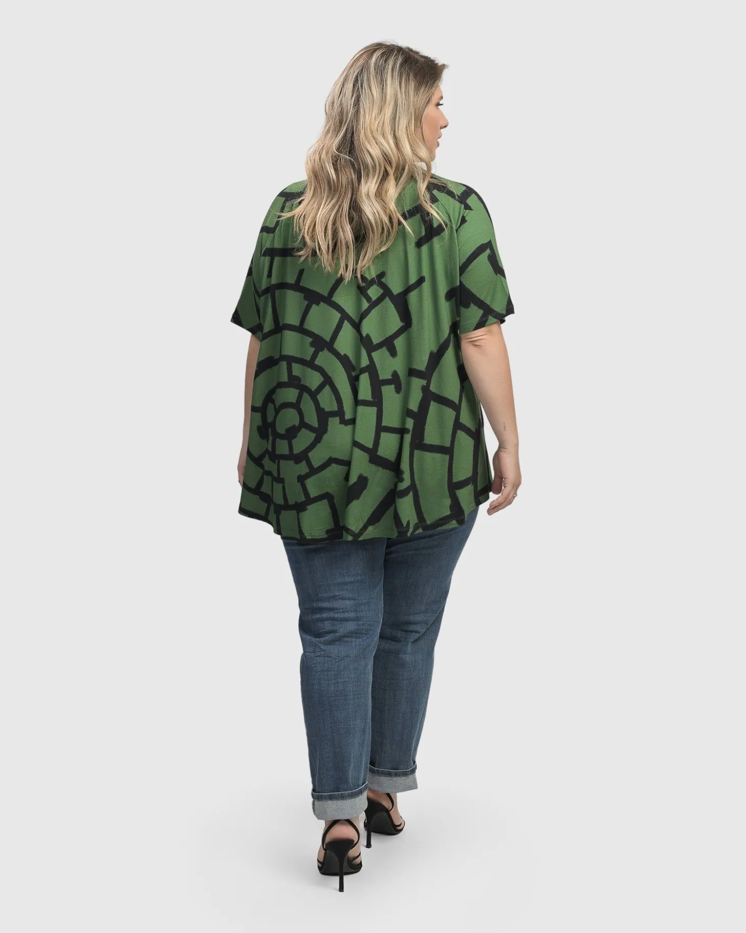 Women Alembika Hypnotic Swing Tunic Top, Clover