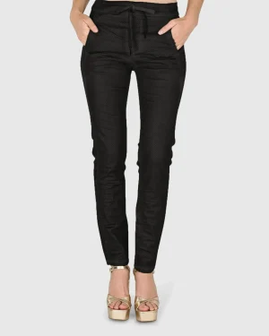 Women Alembika Iconic Stretch Jeans, Black Snake