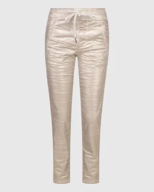 Women Alembika Iconic Stretch Jeans, Metallic Luster