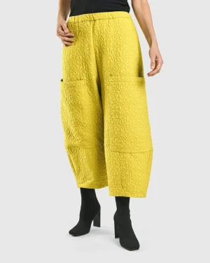 Women Alembika Jacquard Tapestry Pants, Yellow
