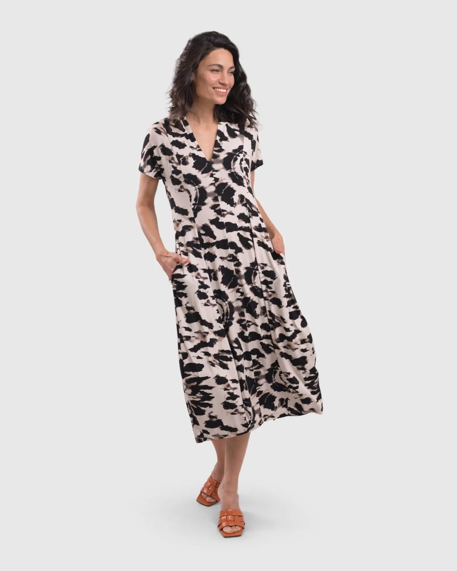 Women Alembika Jane Cocoon Midi Dress, Tie Dye