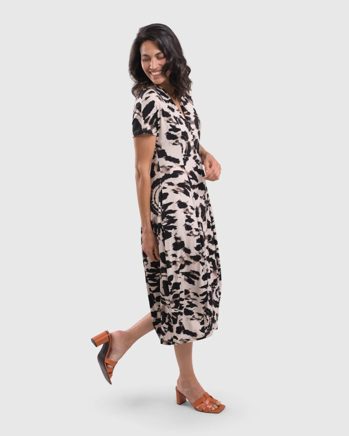 Women Alembika Jane Cocoon Midi Dress, Tie Dye