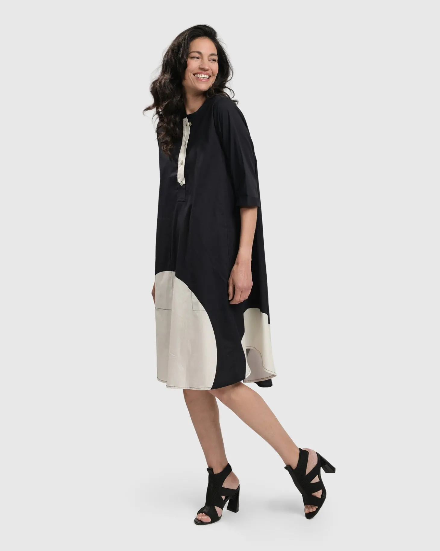 Women Alembika Jenny Oversized Shift Dress, Mono