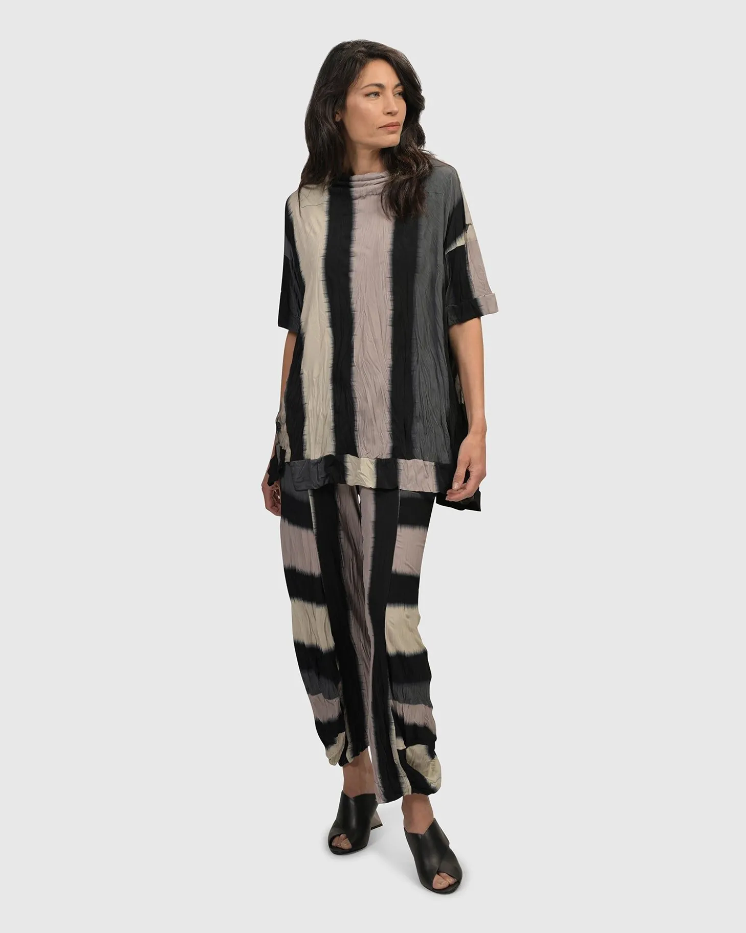 Women Alembika Jess Crinkle Punto Pants, Stripe