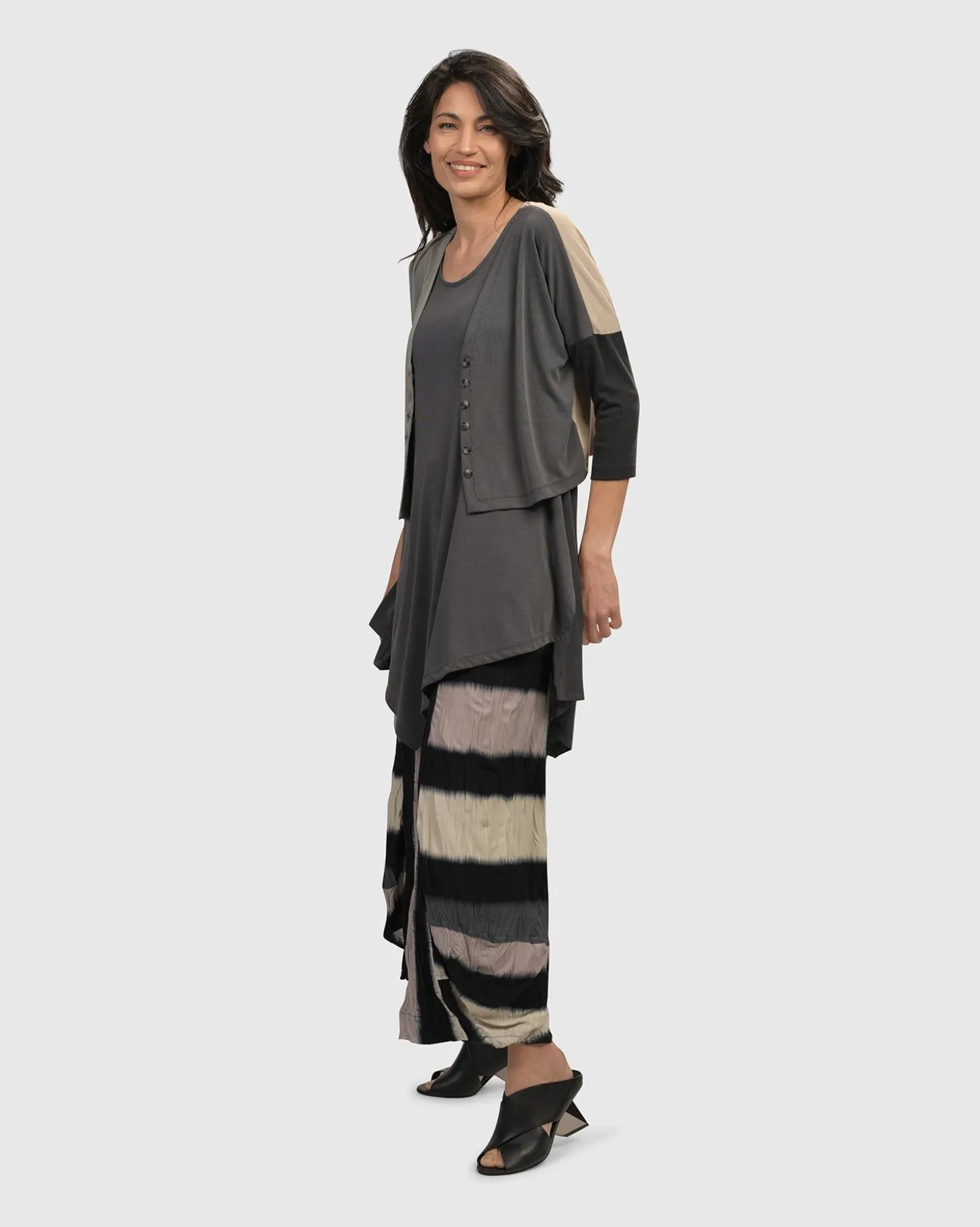 Women Alembika Jess Crinkle Punto Pants, Stripe