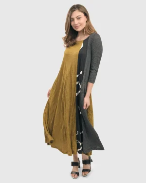 Women Alembika Jill Crinkle Swing Dress, Yellow