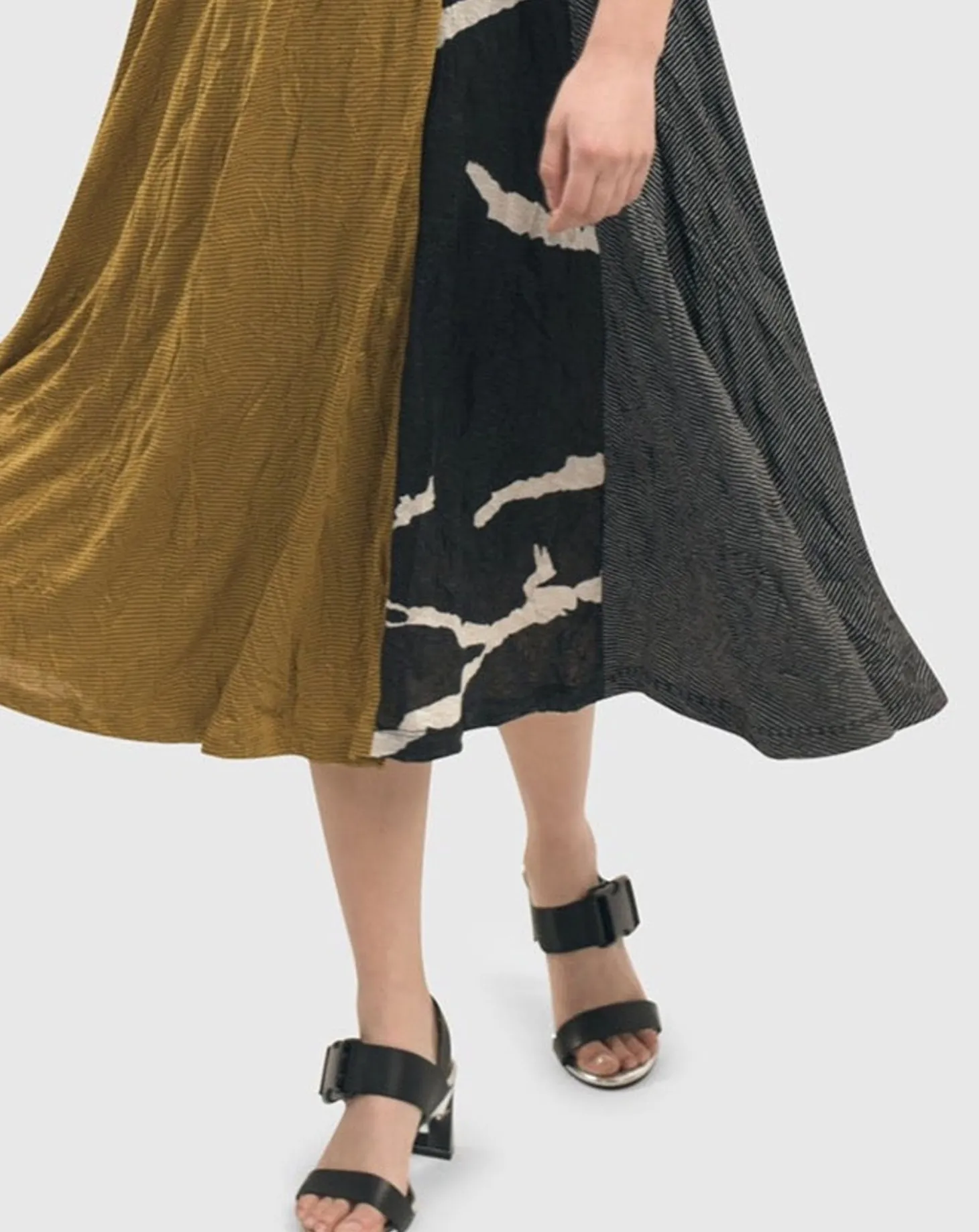 Women Alembika Jill Crinkle Swing Dress, Yellow