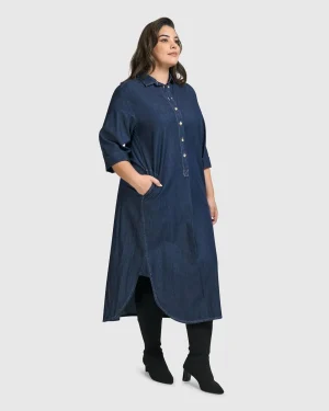 Women Alembika Joie Collared Dress, Denim
