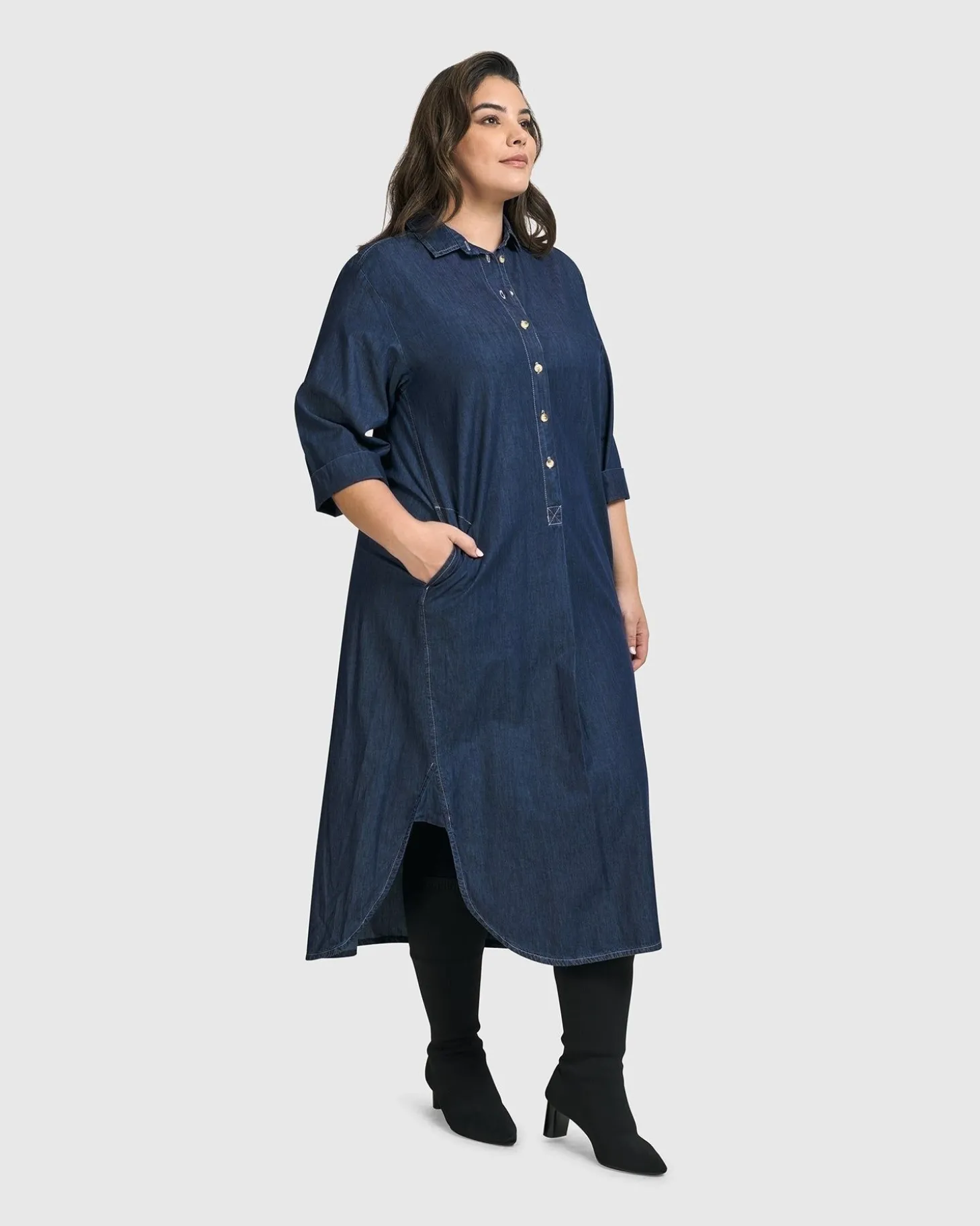Women Alembika Joie Collared Dress, Denim