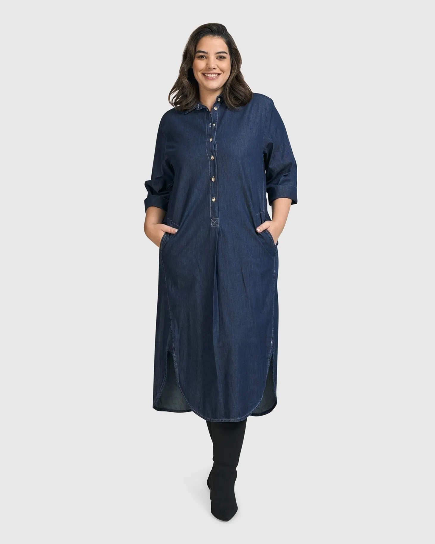 Women Alembika Joie Collared Dress, Denim