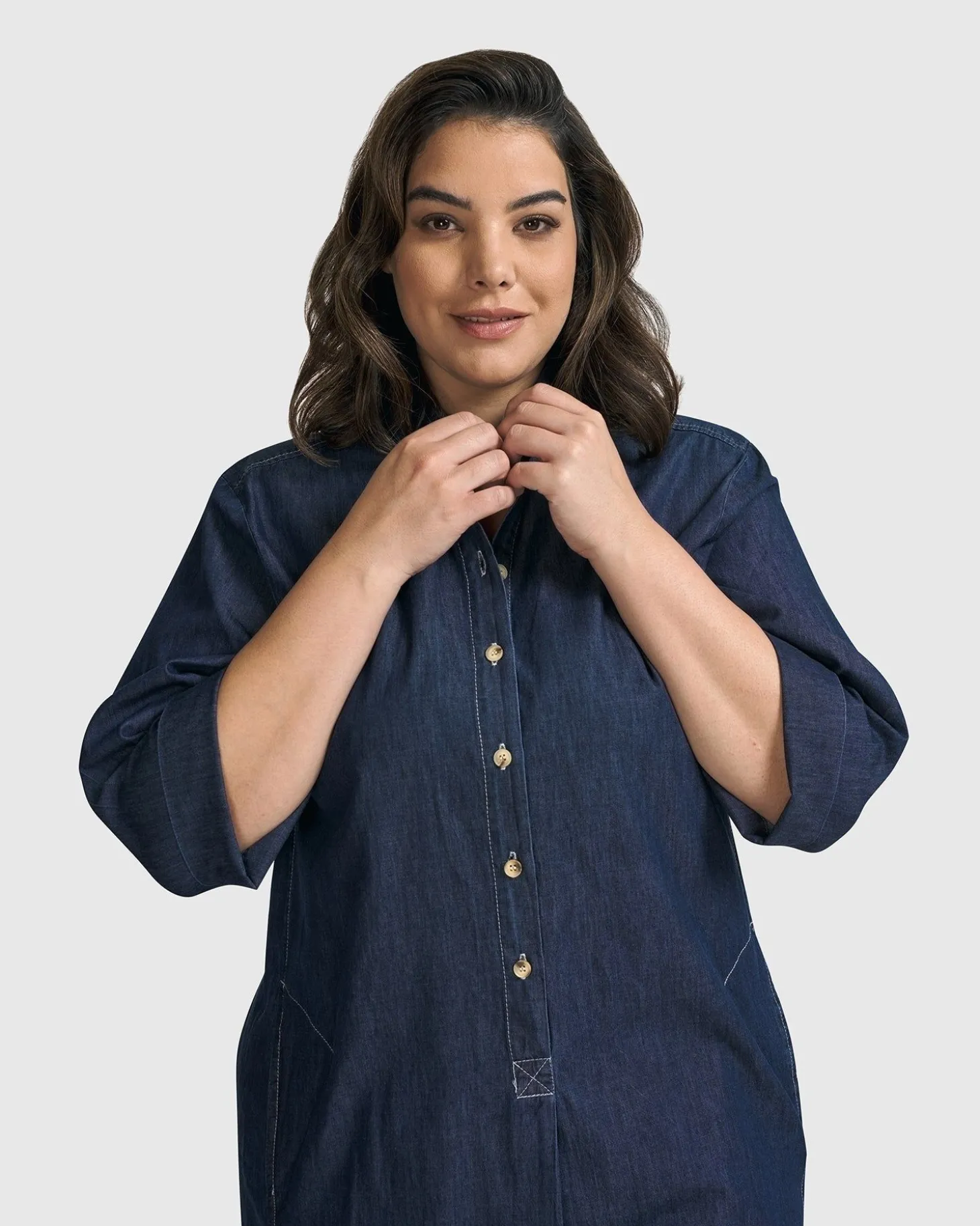 Women Alembika Joie Collared Dress, Denim