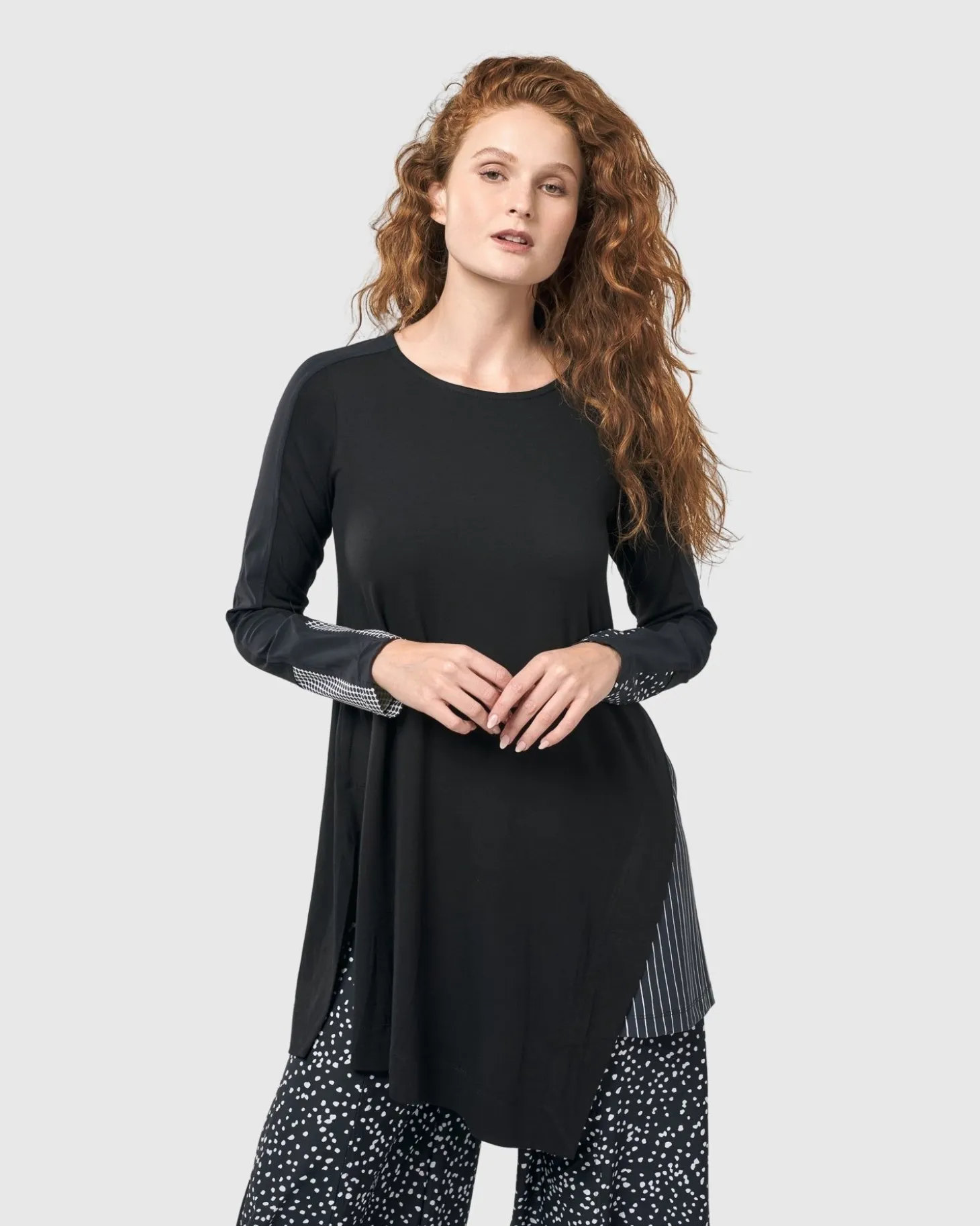 Women Alembika Josie Swing Tunic Top, Mono