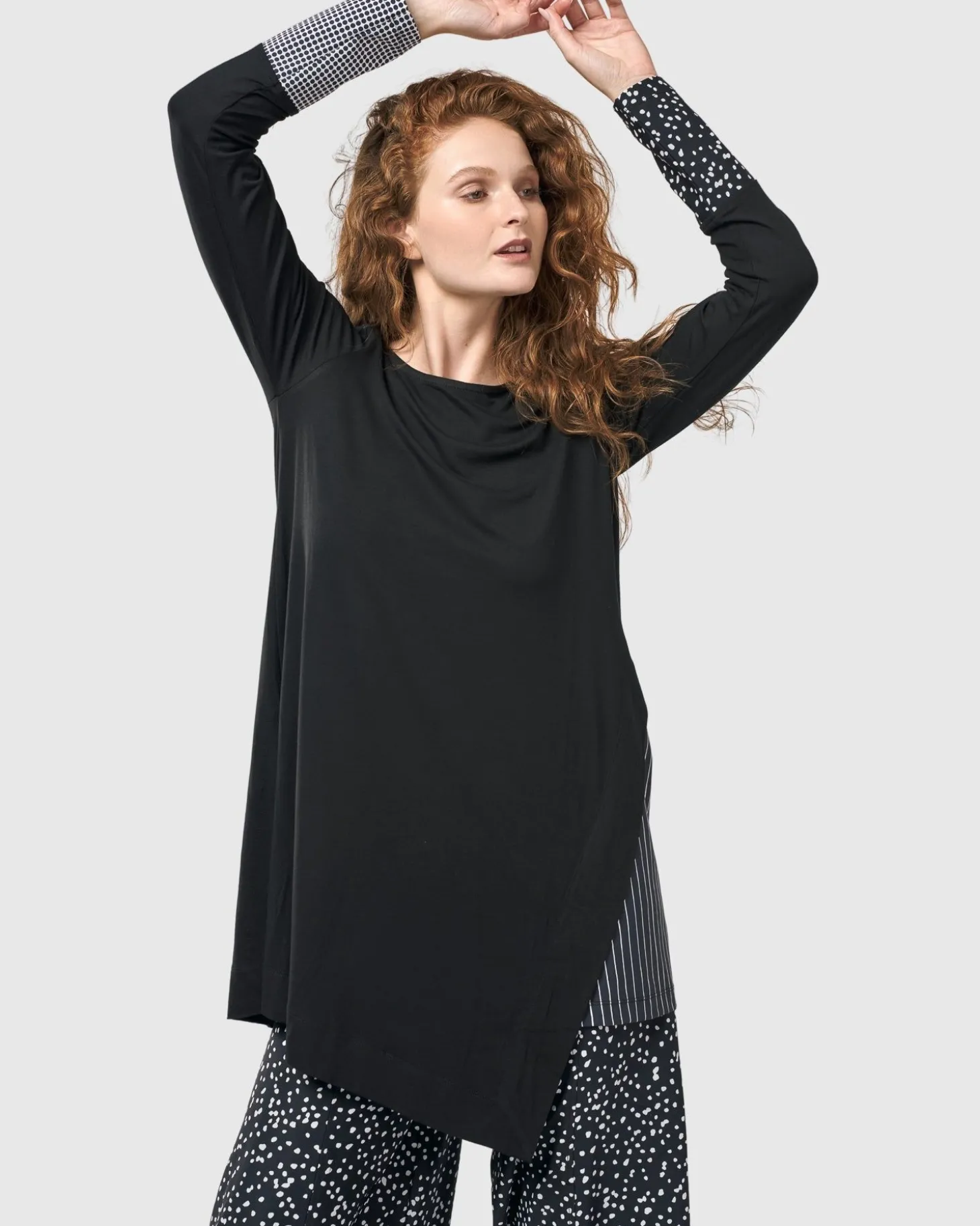 Women Alembika Josie Swing Tunic Top, Mono