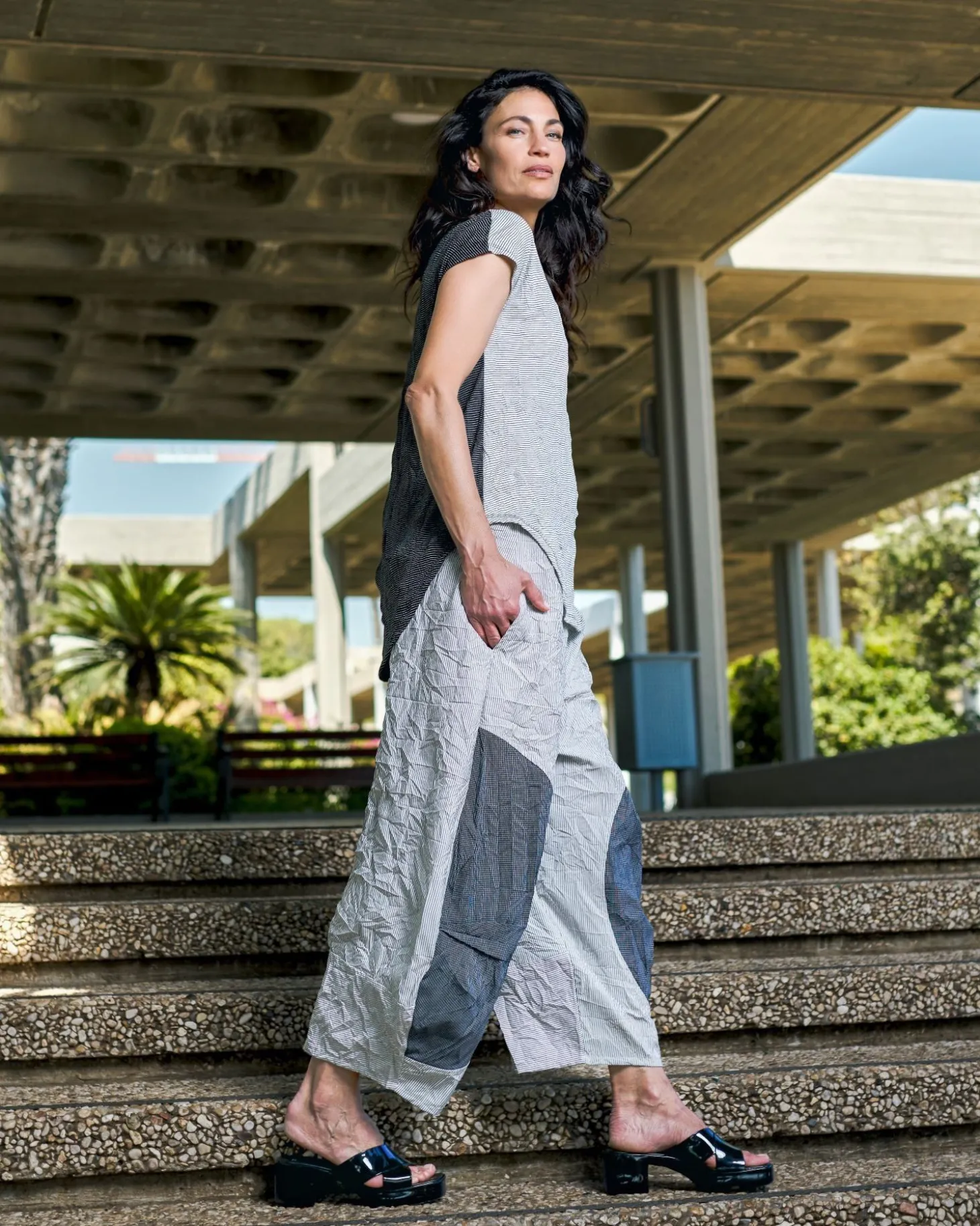 Women Alembika Labyrinth Pants, Stripes