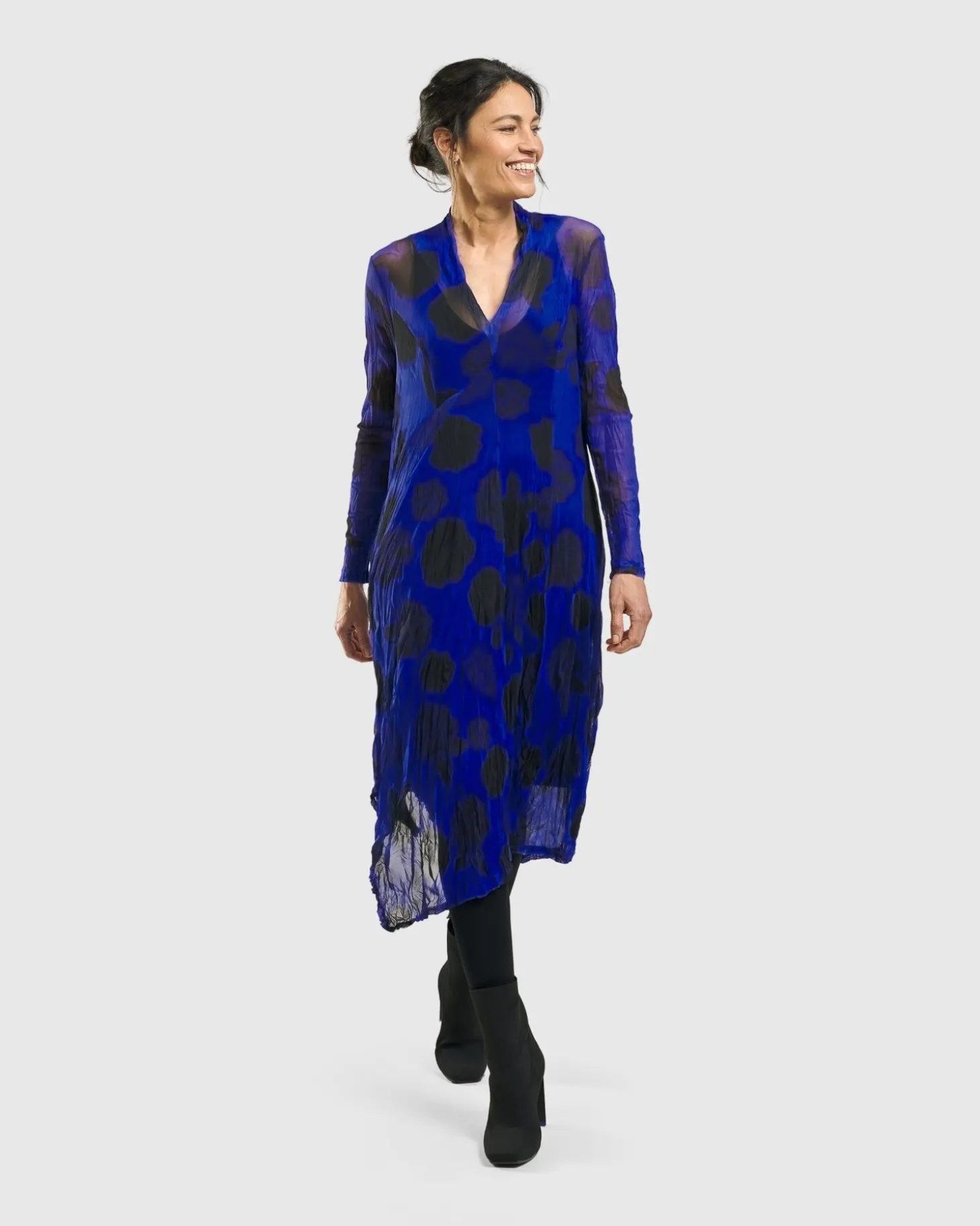 Women Alembika Ladybug A-Line Dress, Royal