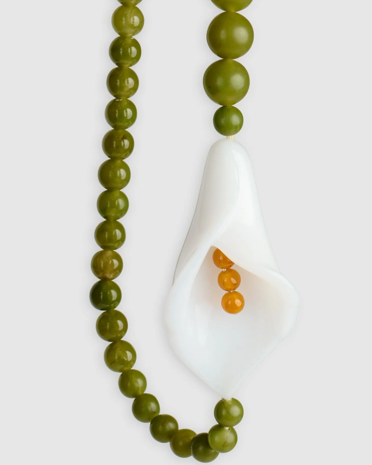 Women Alembika Lily Bead Necklace, Green
