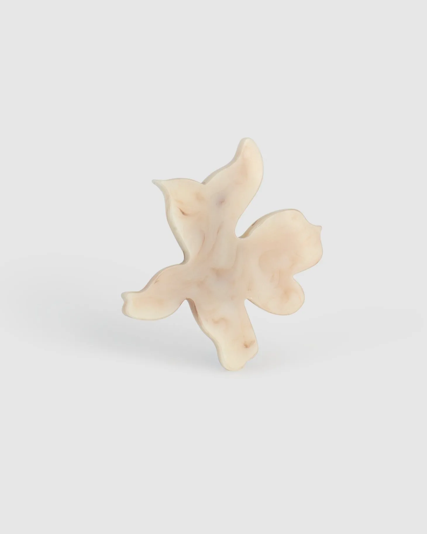 Women Alembika Lotus Clip Earrings, Oat