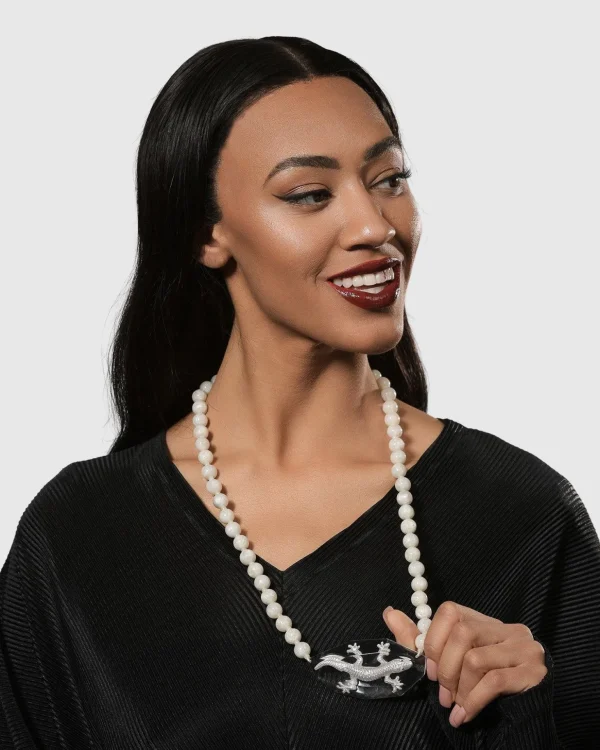 Women Alembika Lucky Bead Necklace, Frost
