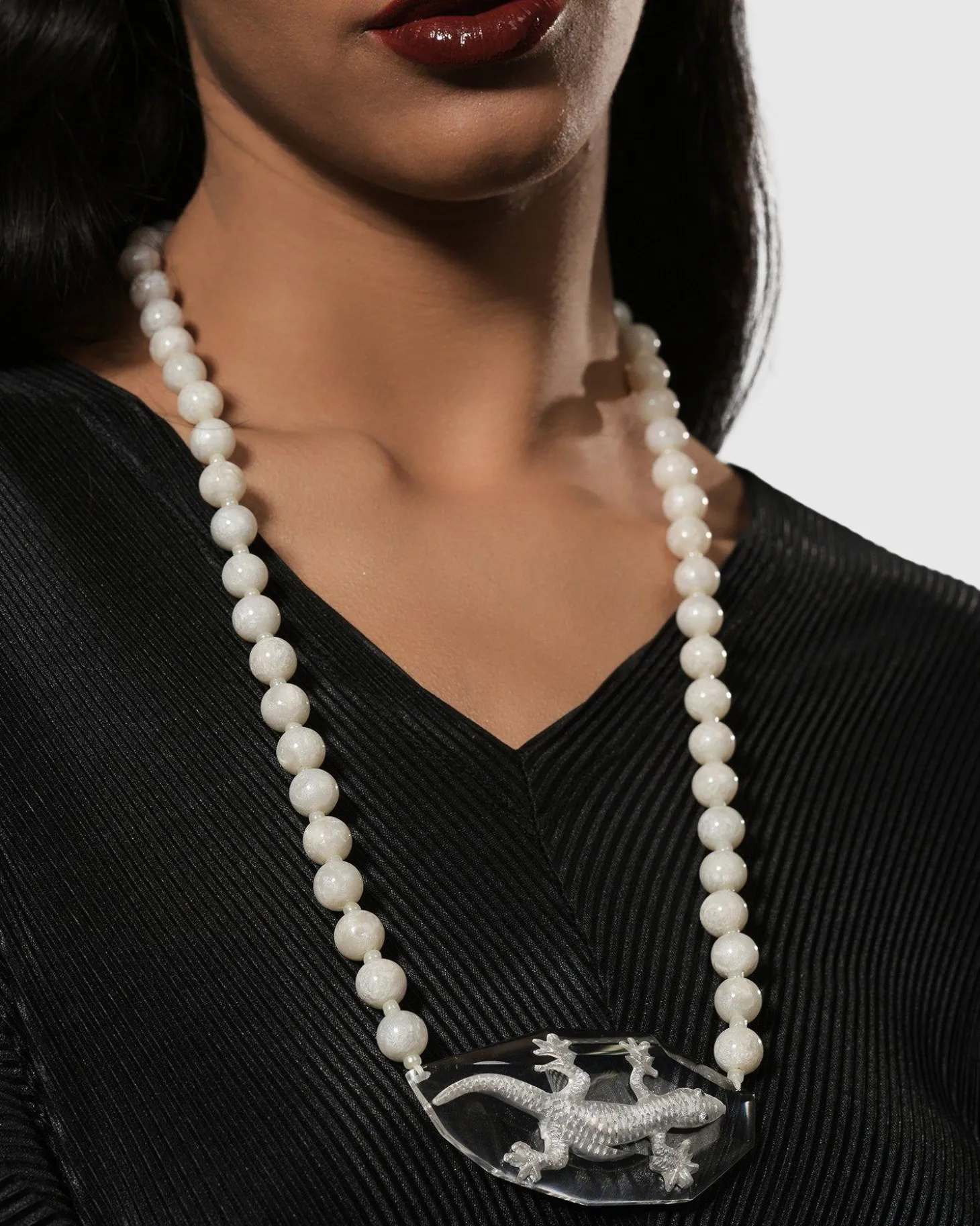 Women Alembika Lucky Bead Necklace, Frost