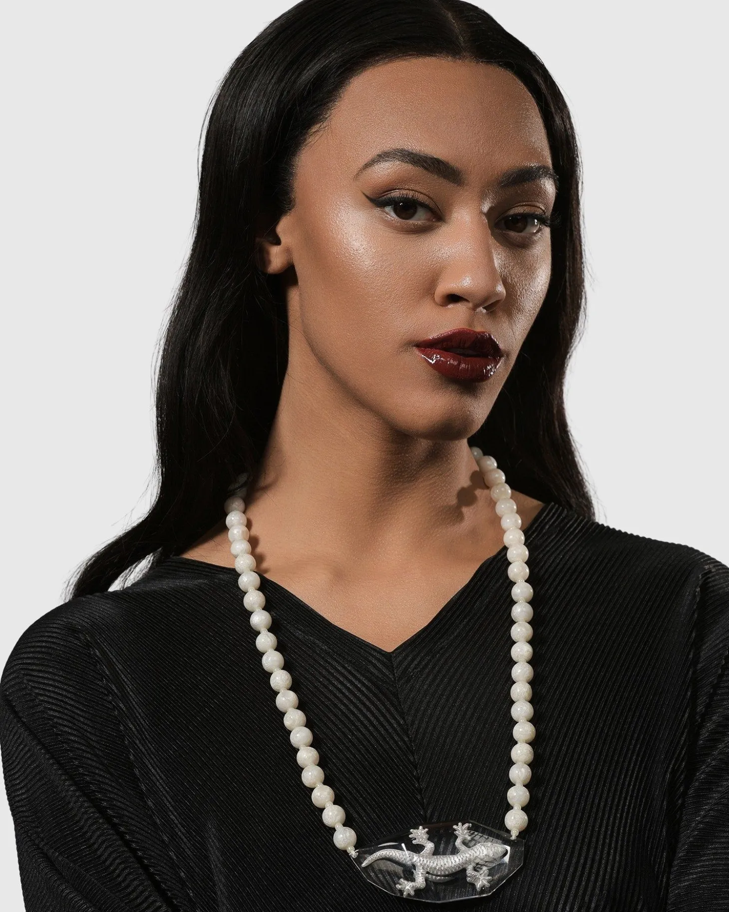 Women Alembika Lucky Bead Necklace, Frost