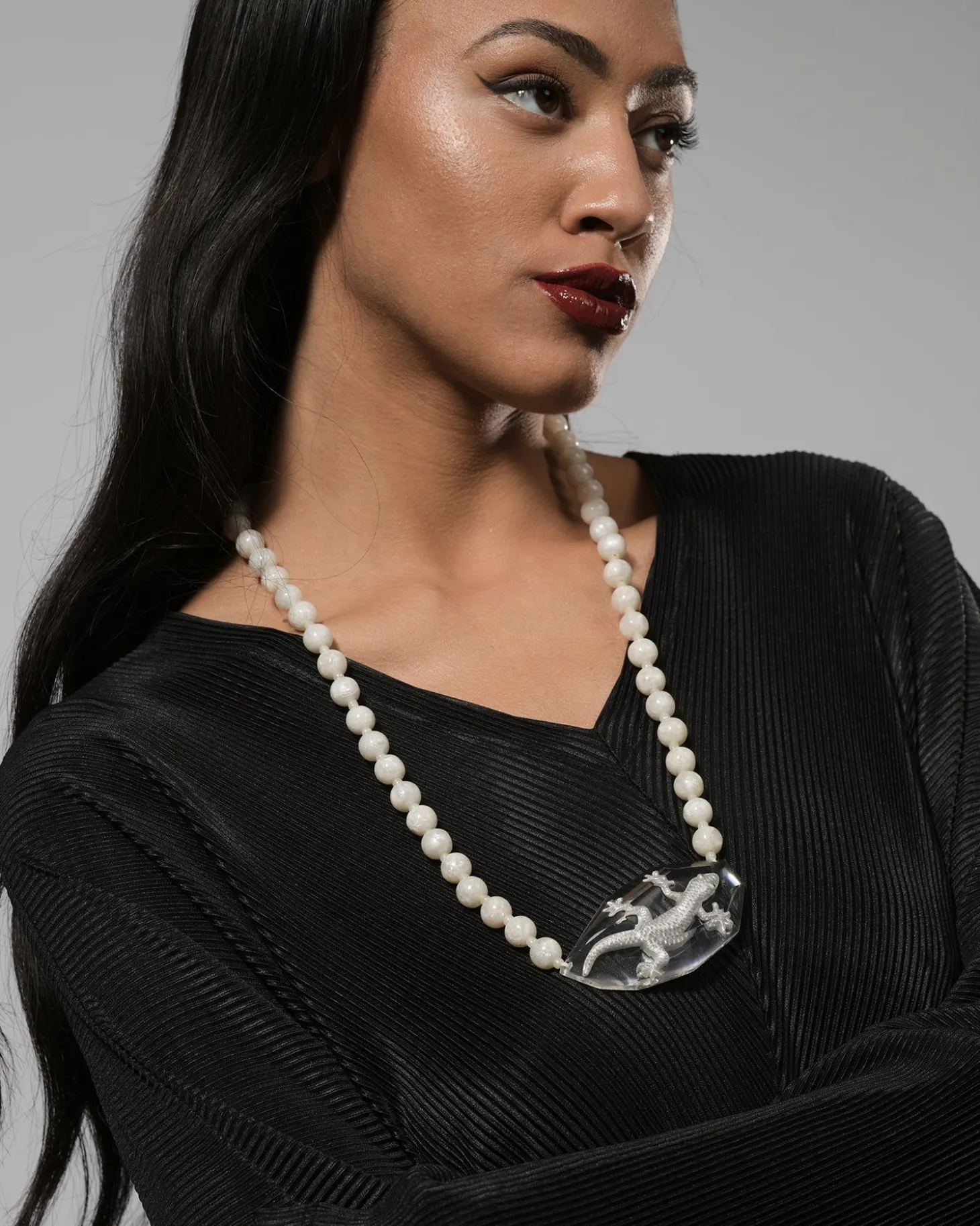 Women Alembika Lucky Bead Necklace, Frost