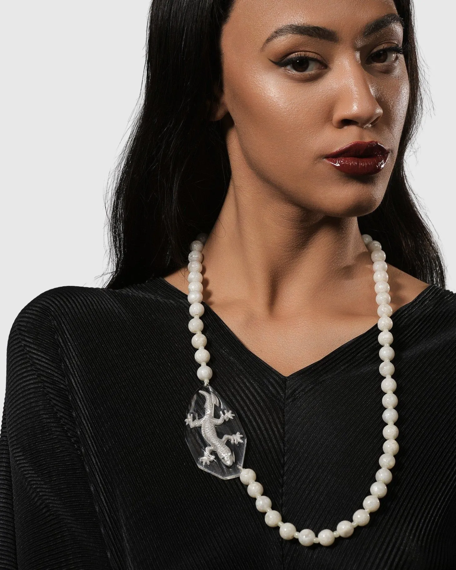 Women Alembika Lucky Bead Necklace, Frost