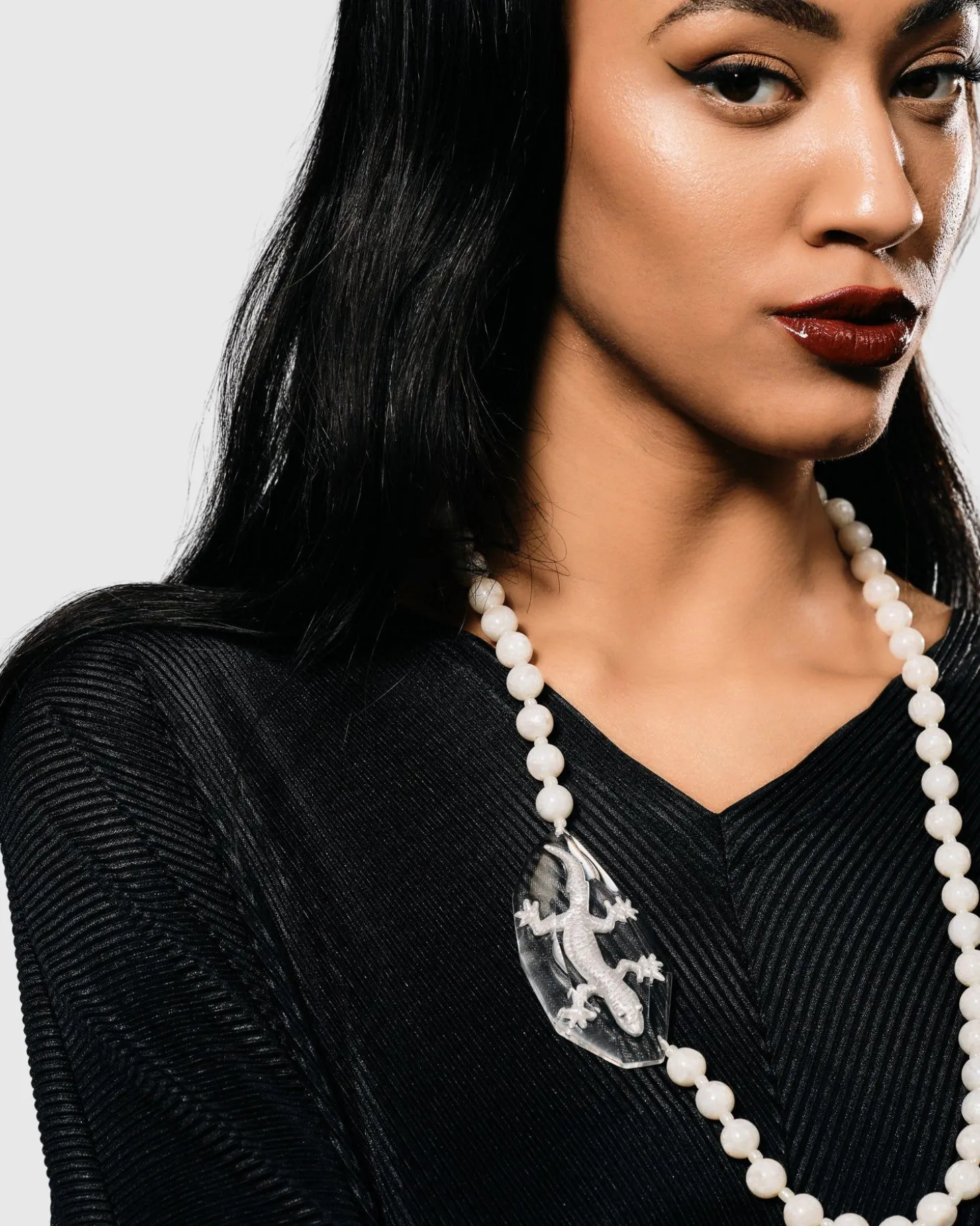 Women Alembika Lucky Bead Necklace, Frost