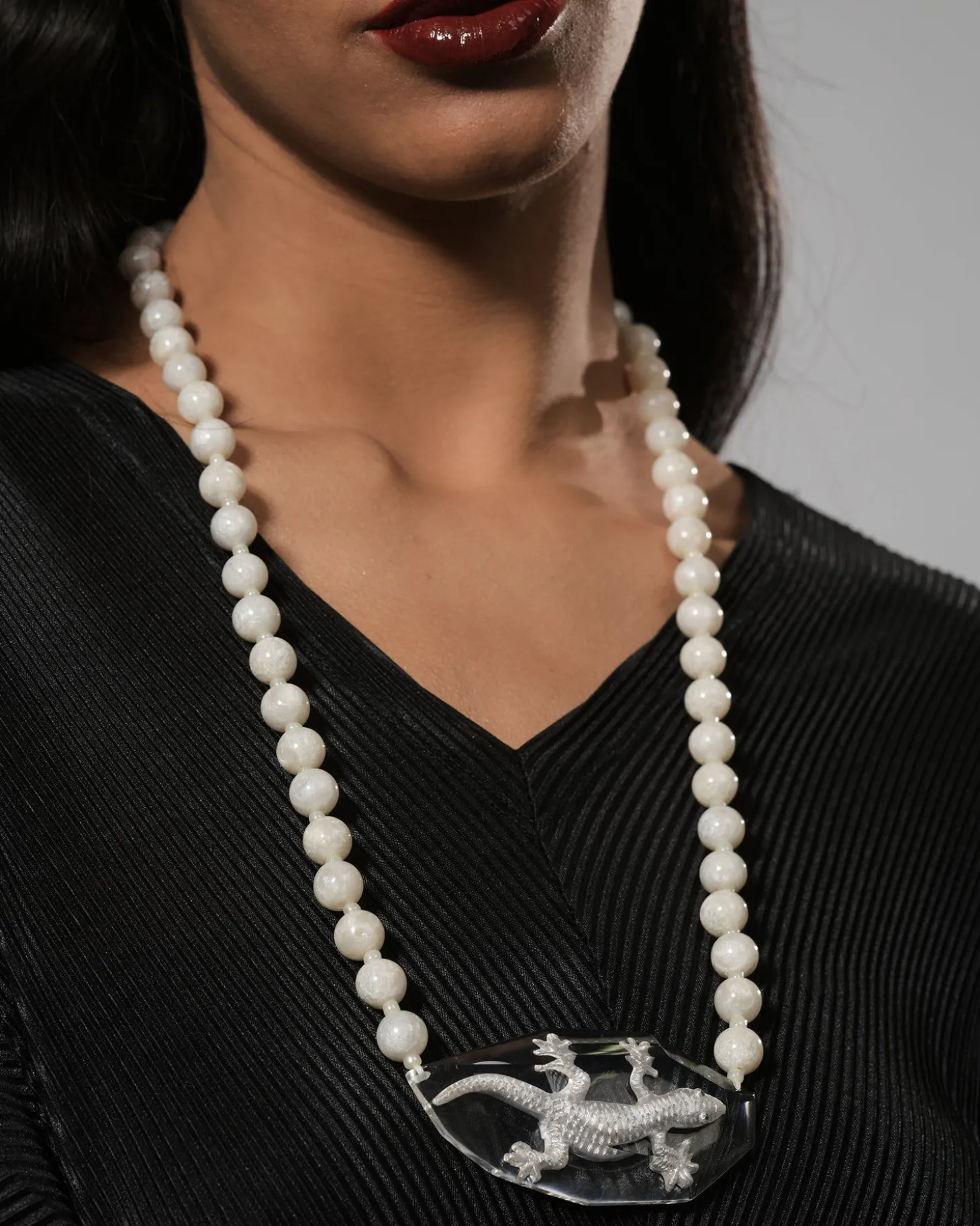 Women Alembika Lucky Bead Necklace, Frost