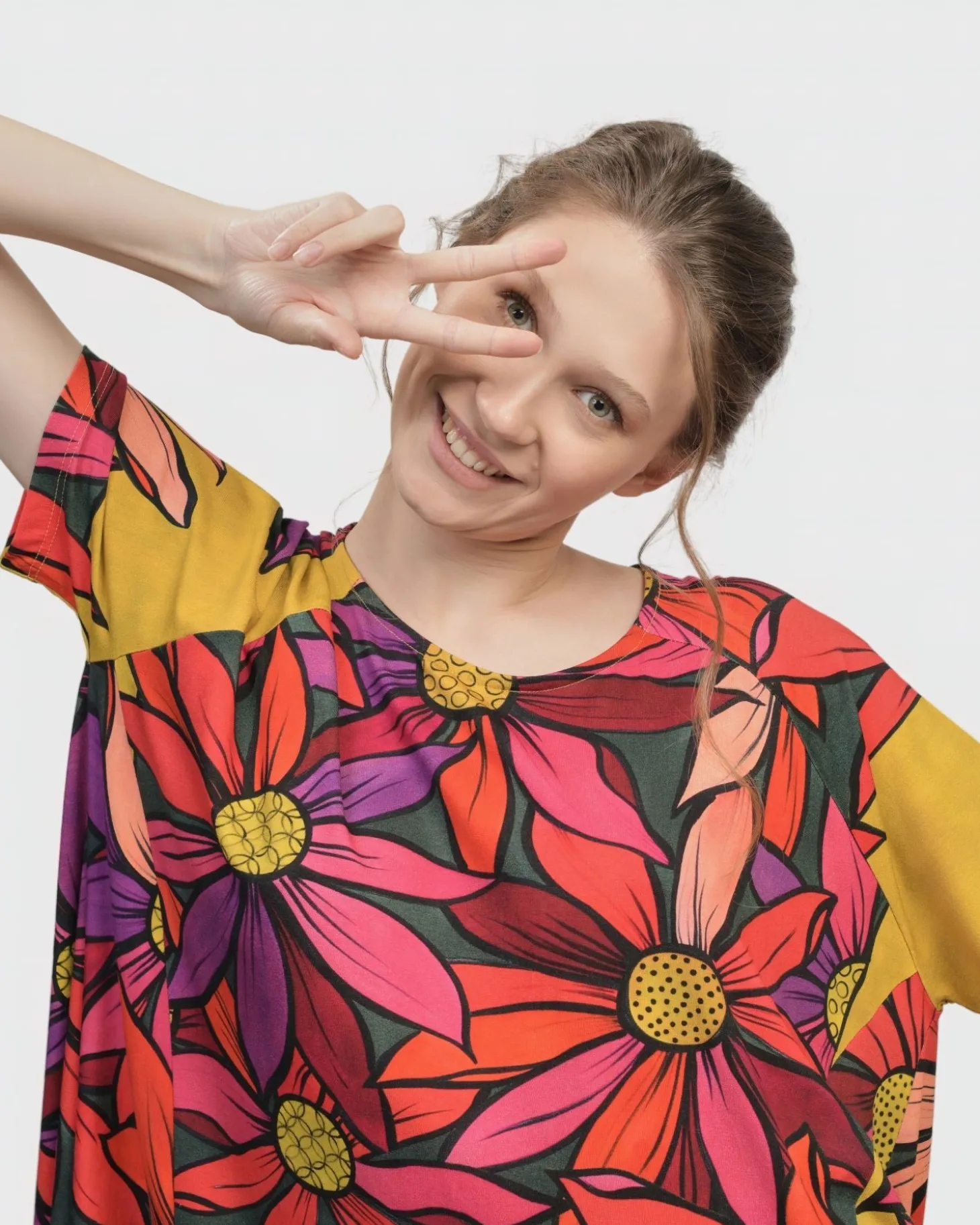 Women Alembika Marigold Trapeze Top, Bouquet