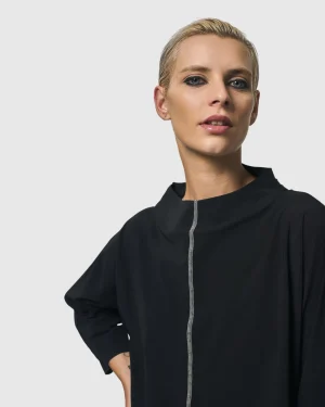 Women Alembika Matrix Boxy Top, Black