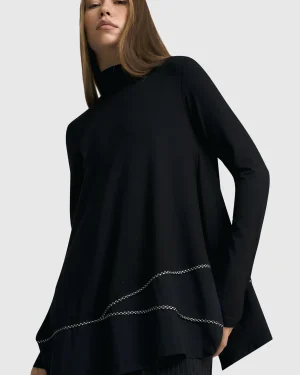 Women Alembika Mazzy Mockneck Top, Black