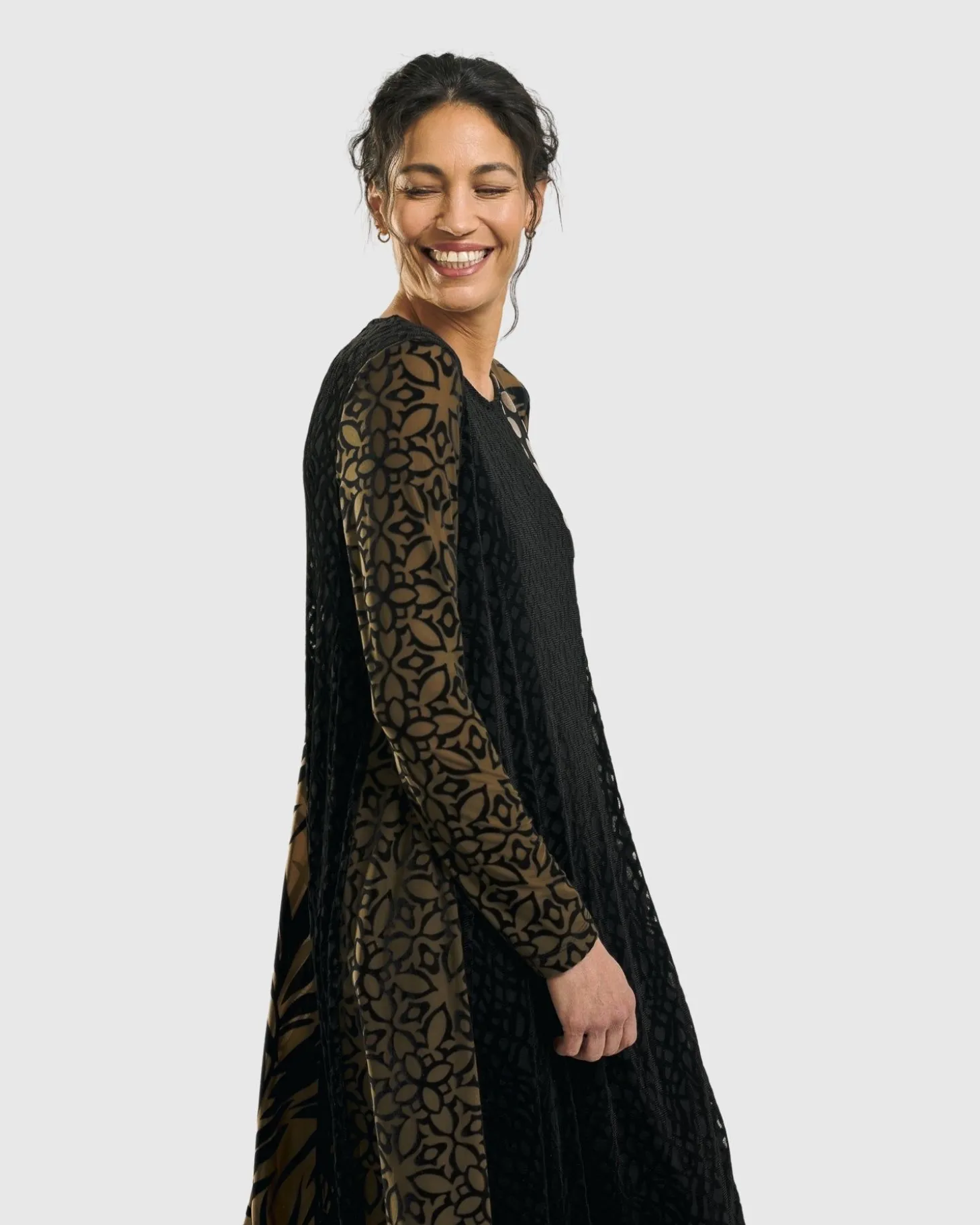Women Alembika Medallion A-Line Dress, Gold