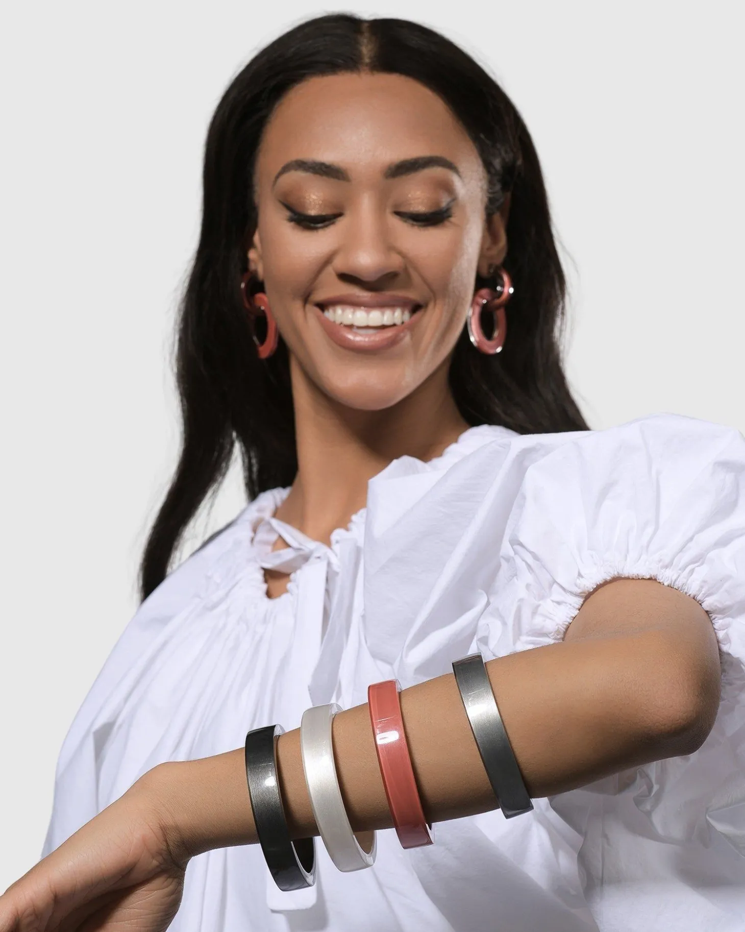 Women Alembika Minimalist Bangle Bracelet, Meteor