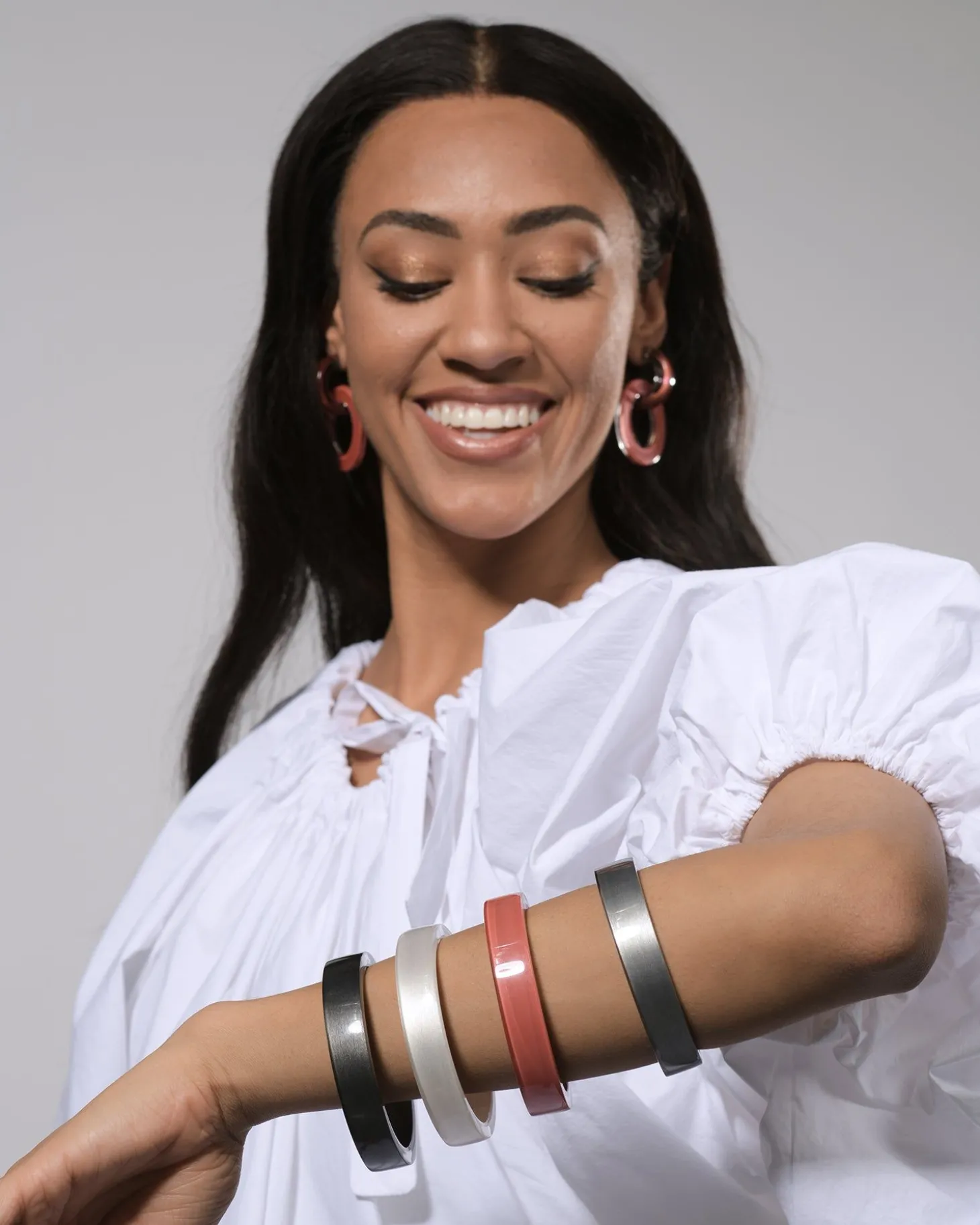 Women Alembika Minimalist Bangle Bracelet, Meteor