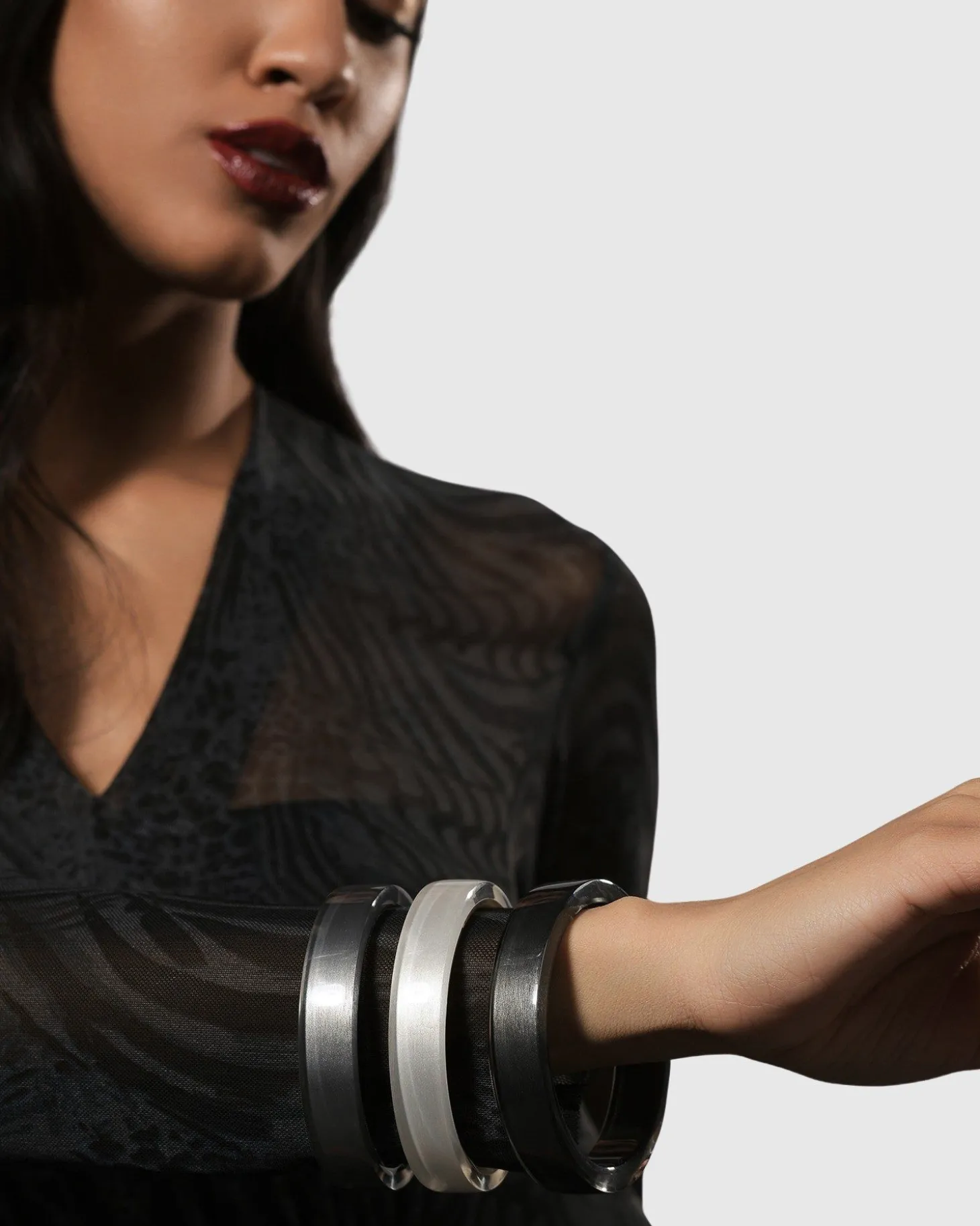 Women Alembika Minimalist Bangle Bracelet, Meteor