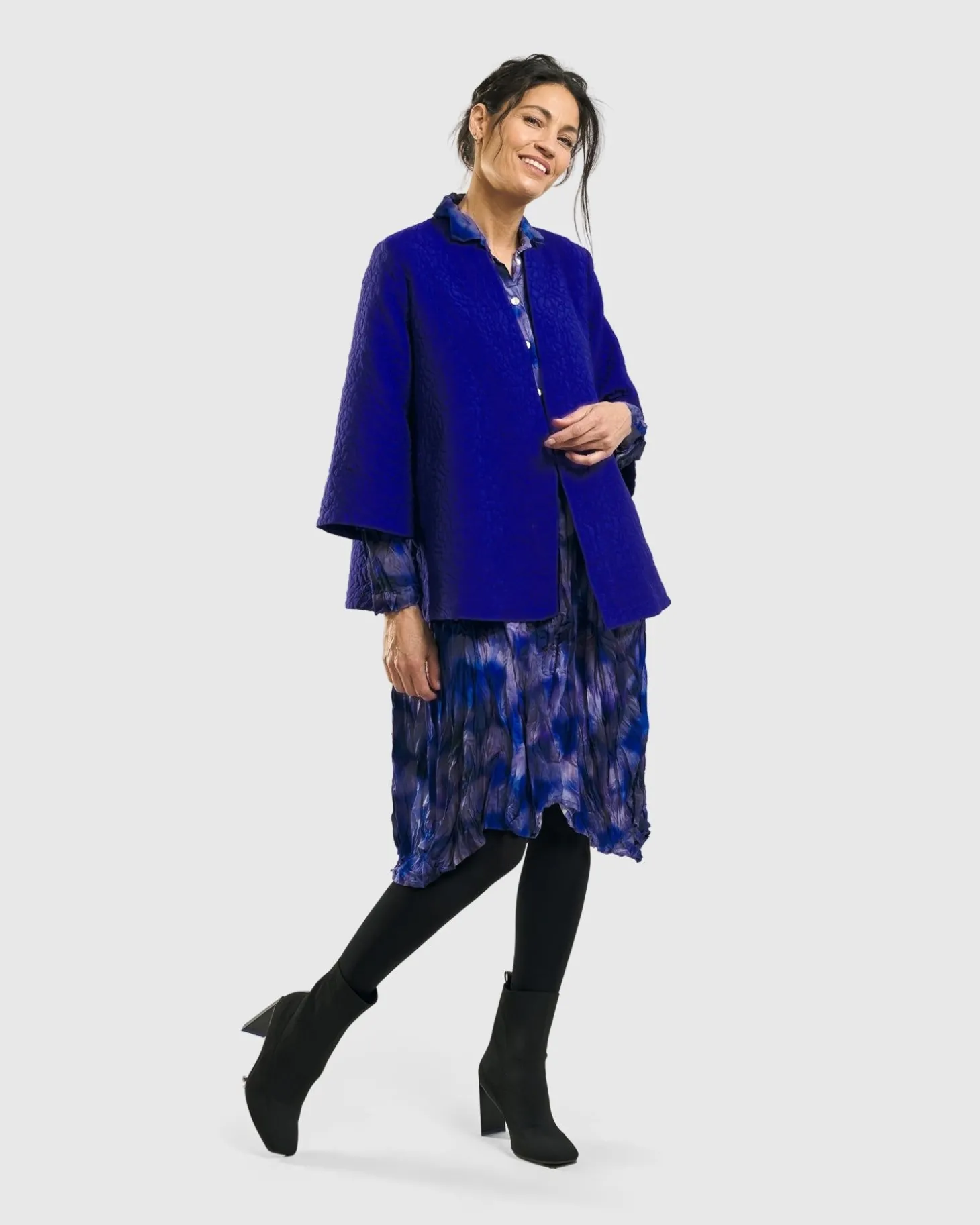Women Alembika Monarch A-Line Jacket, Royal