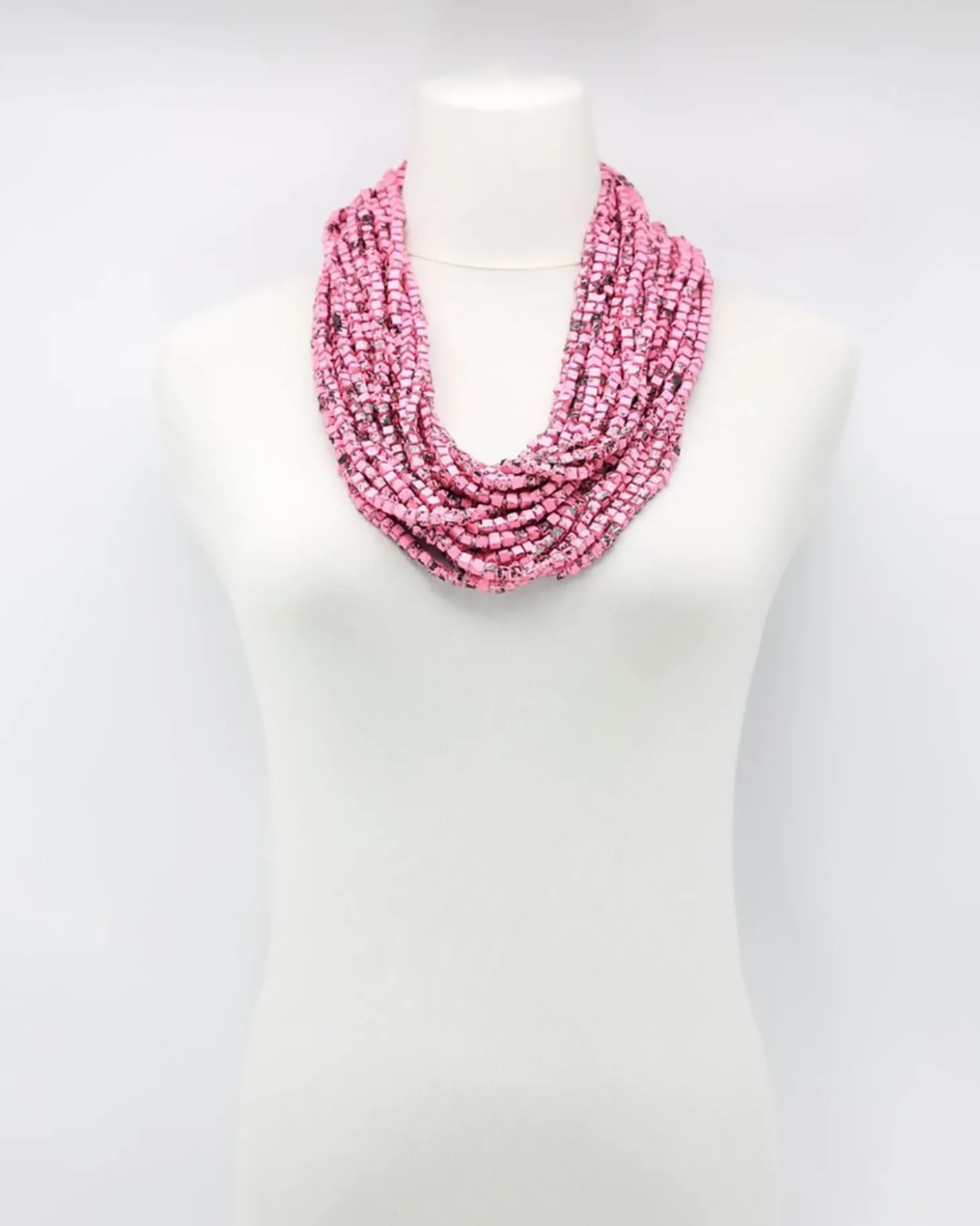 Women Alembika Next Pashmina Necklace, Pink/Black
