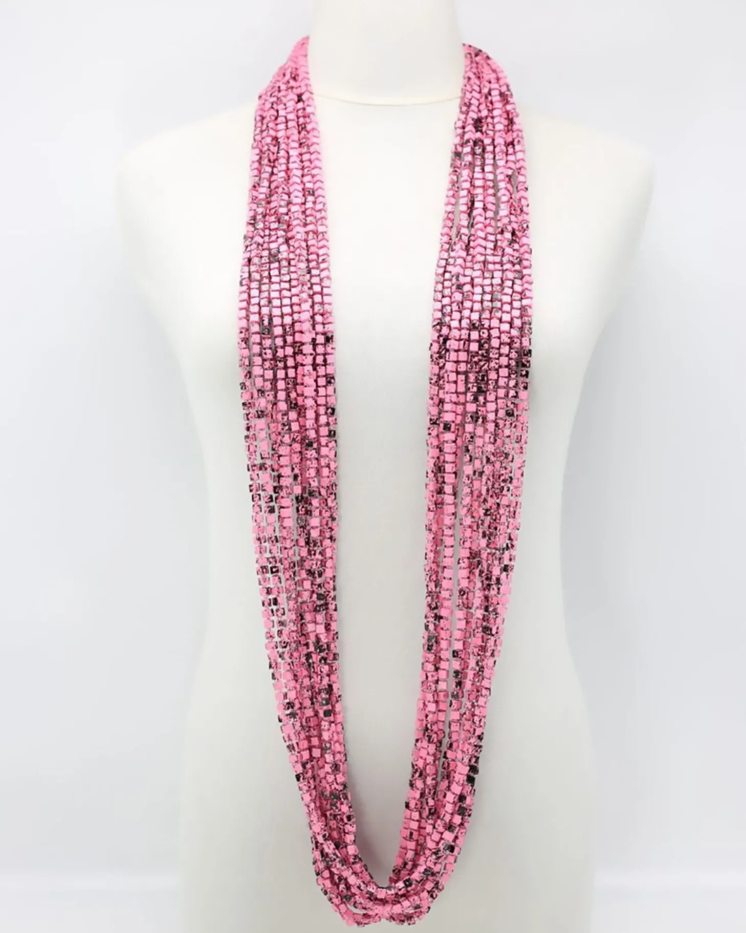Women Alembika Next Pashmina Necklace, Pink/Black
