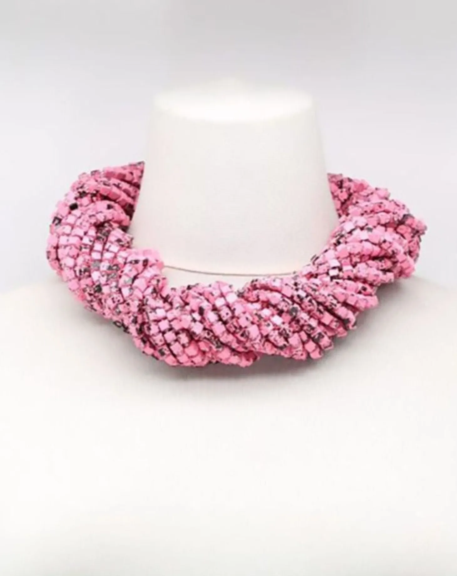 Women Alembika Next Pashmina Necklace, Pink/Black