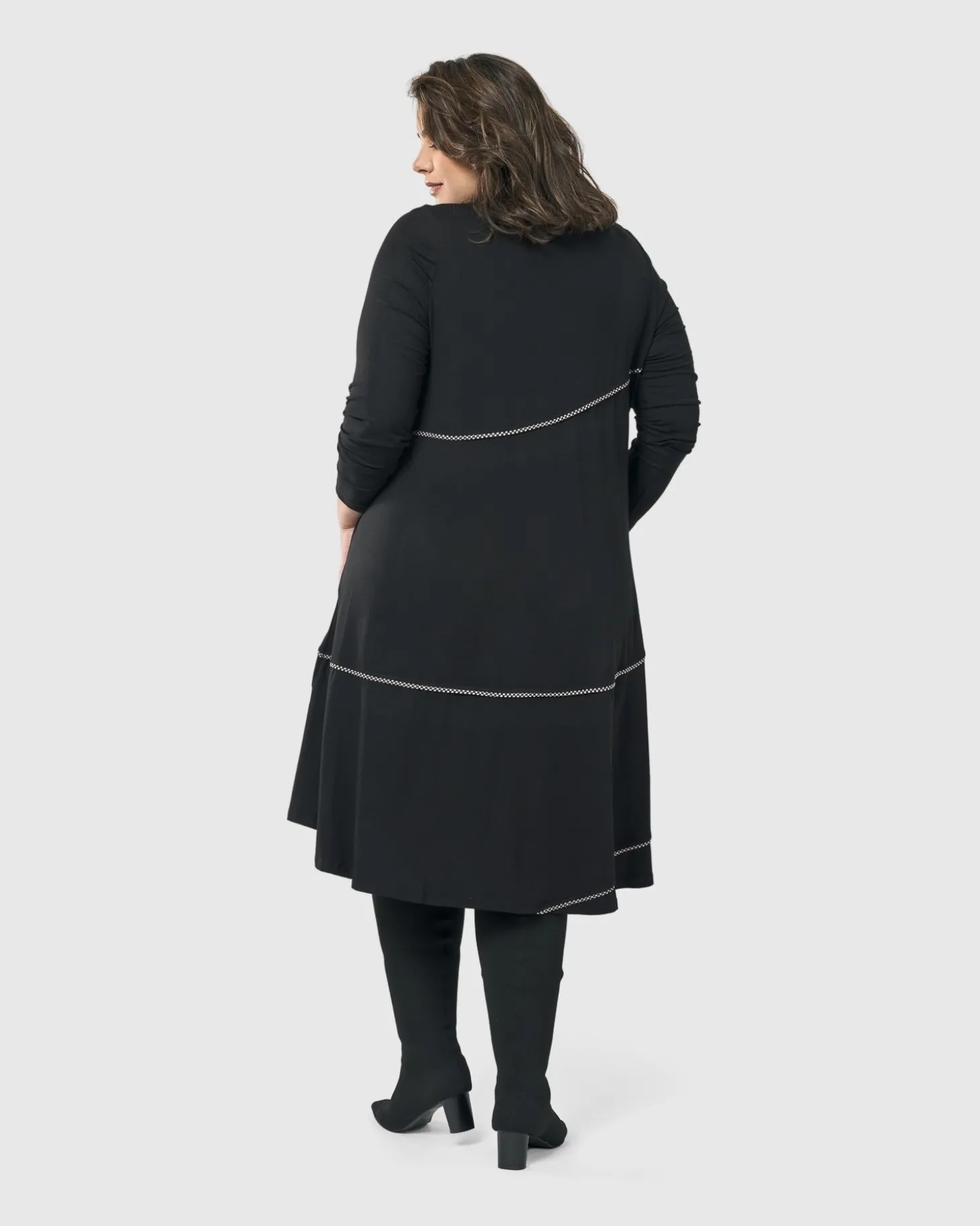 Women Alembika Nightingale Pullover Midi Dress, Black