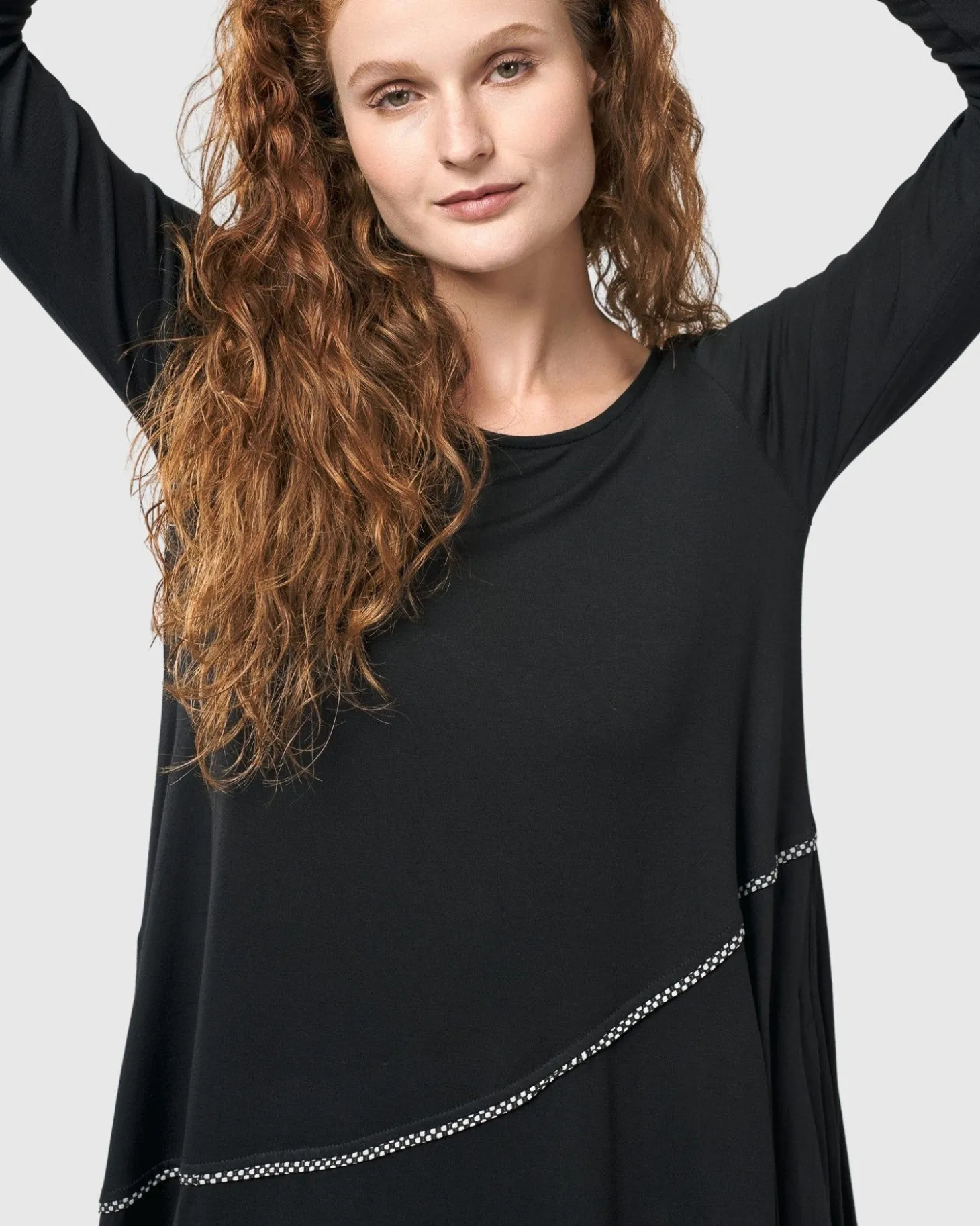Women Alembika Nightingale Pullover Midi Dress, Black