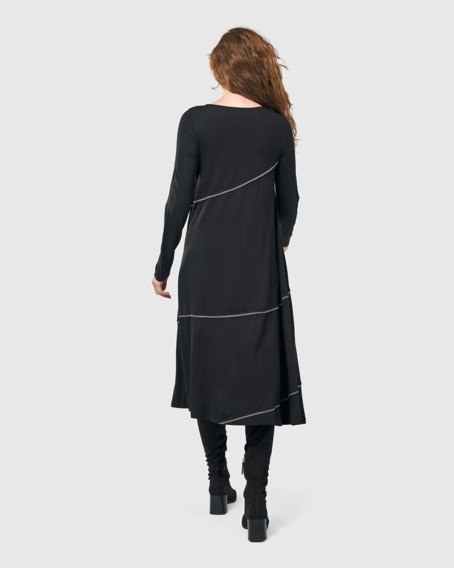 Women Alembika Nightingale Pullover Midi Dress, Black