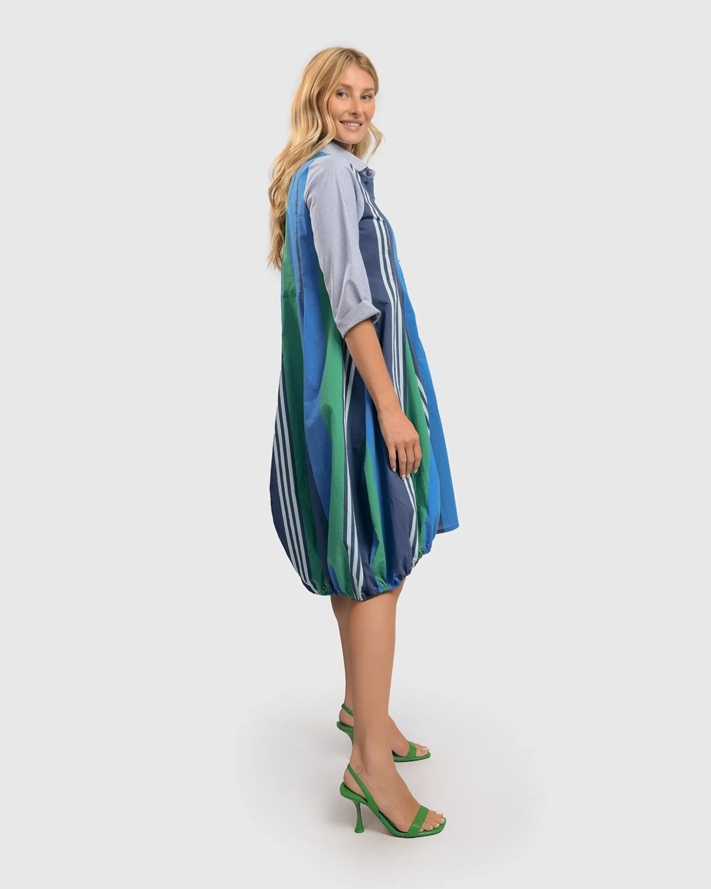 Women Alembika Ocean Stripe Wonderful Dress, Marine