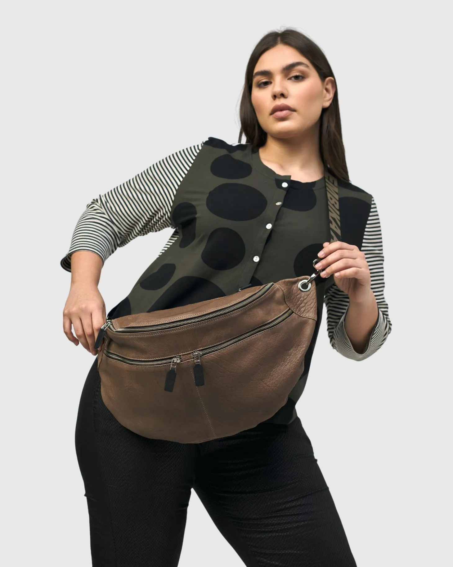 Women Alembika On-The-Go Large Sling Bag, Wood