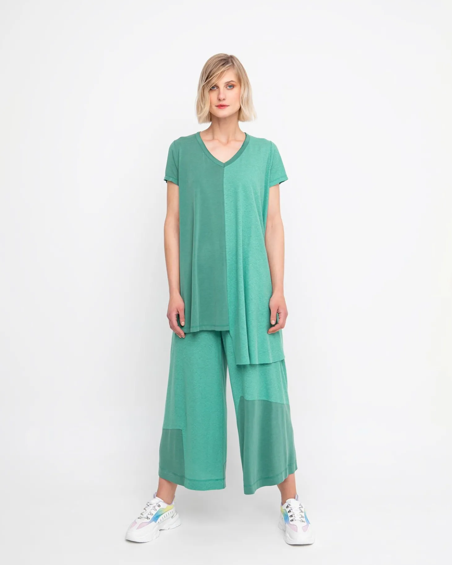 Women Alembika Ozai N Ku Asymmetrical Tunic Top, Green