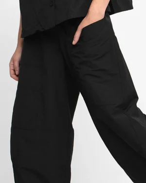 Women Alembika Ozai N Ku Barrel Leg Pants, Black