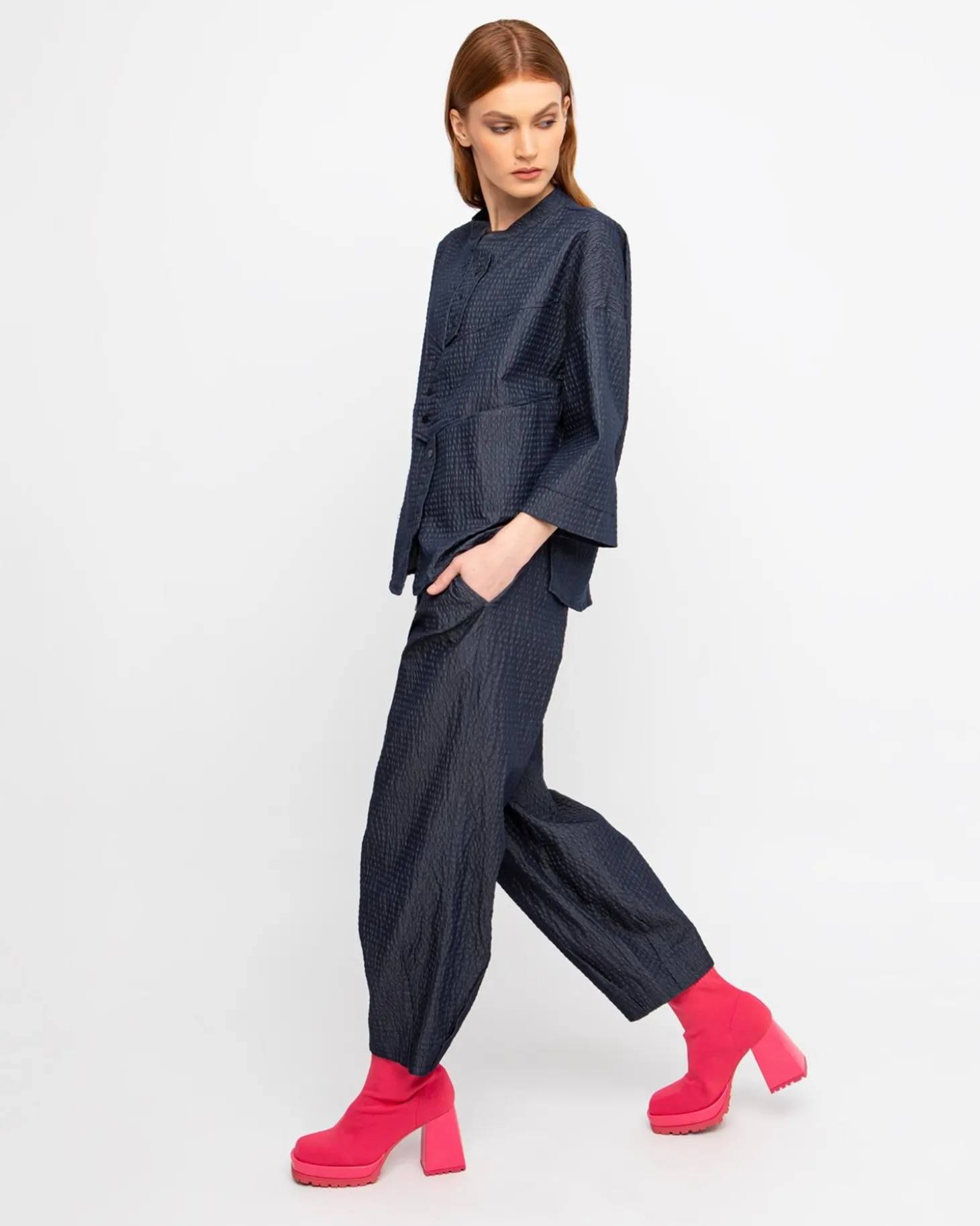 Women Alembika Ozai N Ku Bowie Textured Pants, Denim