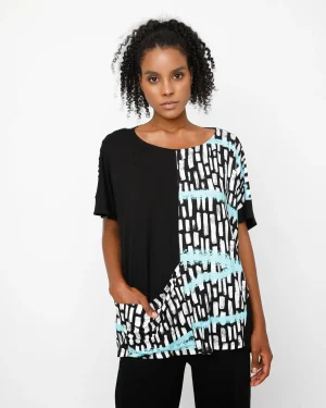 Women Alembika Ozai N Ku Fountain Boxy Tee, Jet Blue