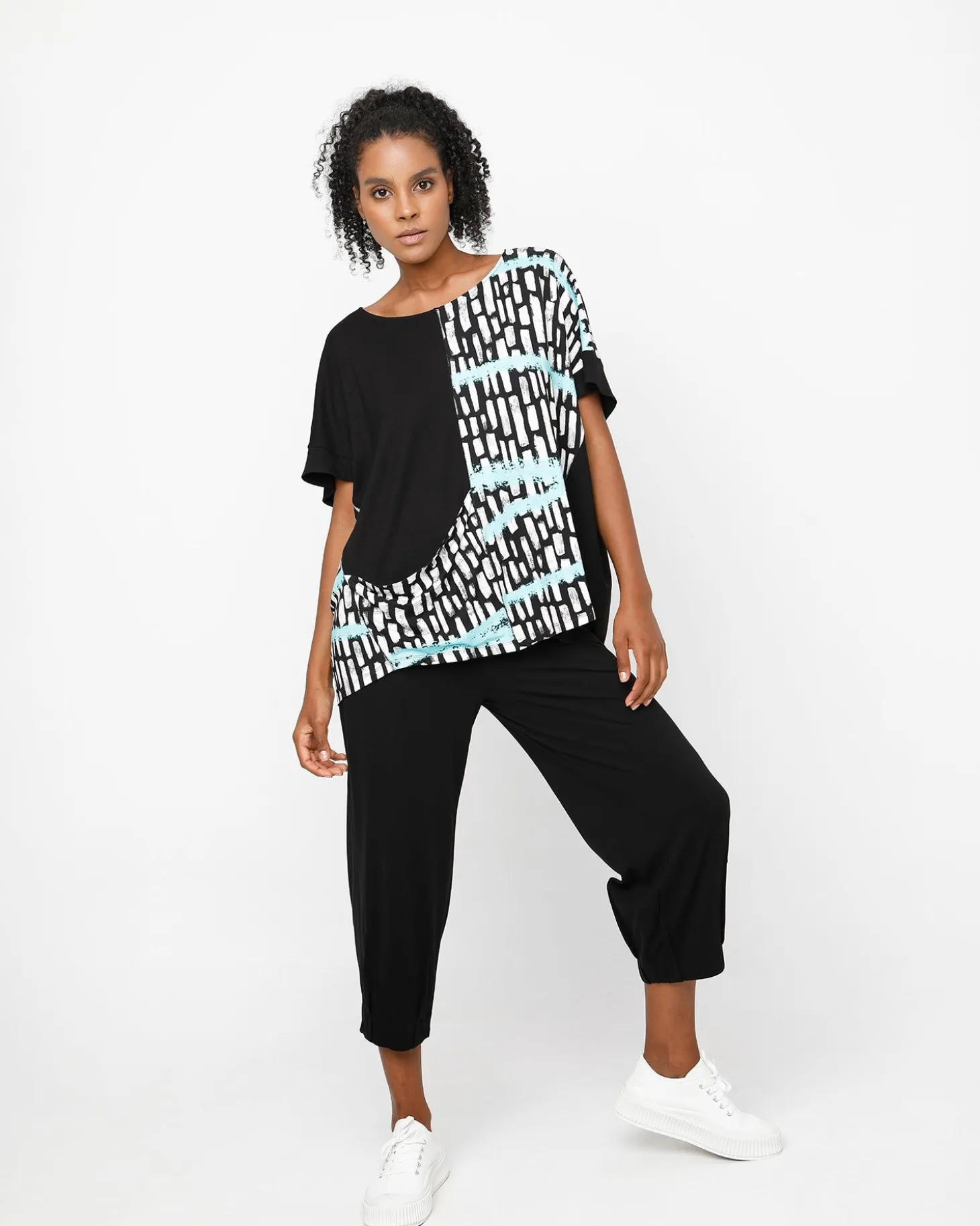 Women Alembika Ozai N Ku Fountain Boxy Tee, Jet Blue